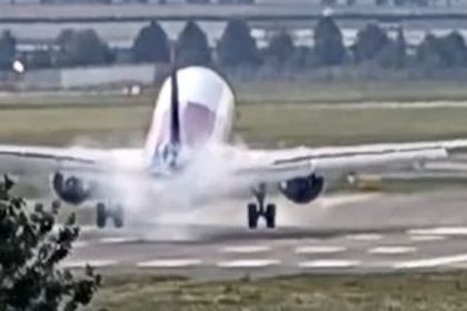 Dramaticke chvile v Prahe Airbus Wizz Airu zavadil o ranvej