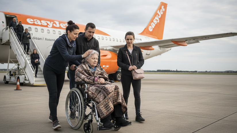 Rodina doviezla mrtvu babicku do lietadla tvrdia spolucestujuci easyJet ma ine vysvetlenie