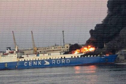 V Odese hori lod Rusi zasiahli turecke plavidlo