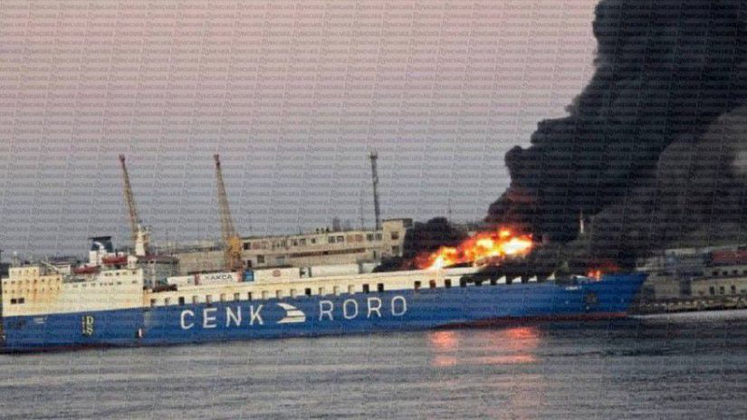 V Odese hori lod Rusi zasiahli turecke plavidlo