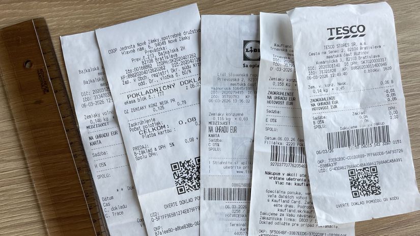 Rozok za par centov ale blocek ako pravitko Precio su pokladnicne doklady take dlhe