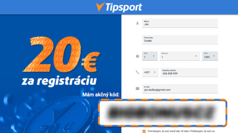 tipsport akcny kod 2026 overeny bonus 7777 20 v marci