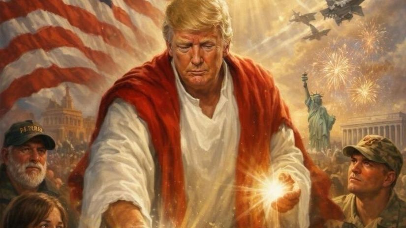 Trump sa vidi ako Jezis Kristus Po prestrele s papezom zdielal kontroverzny obrazok od AI