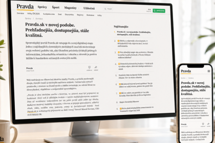 Uz zajtra Pravda sk v novej podobe Prehladnejsia dostupnejsia stale kvalitna